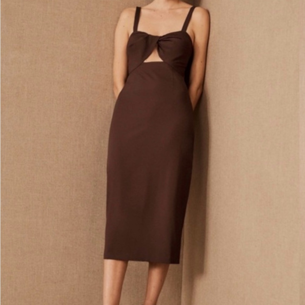 BHLDN by Anthropologie Evonna Twist-Front Cut-Out Dress - Picture 3 of 3